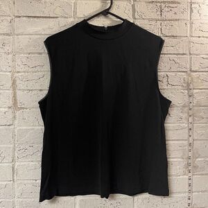 Jones New York Black Sleeveless High Neck Blouse. Size XL